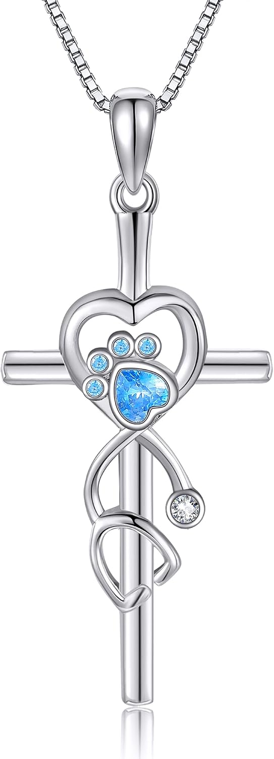 ONEFINITY Paw Print Necklace 925 Sterling Silver Cat Dog Paw Pendant Jewelry for Women Pet Lover Gifts - Image 10
