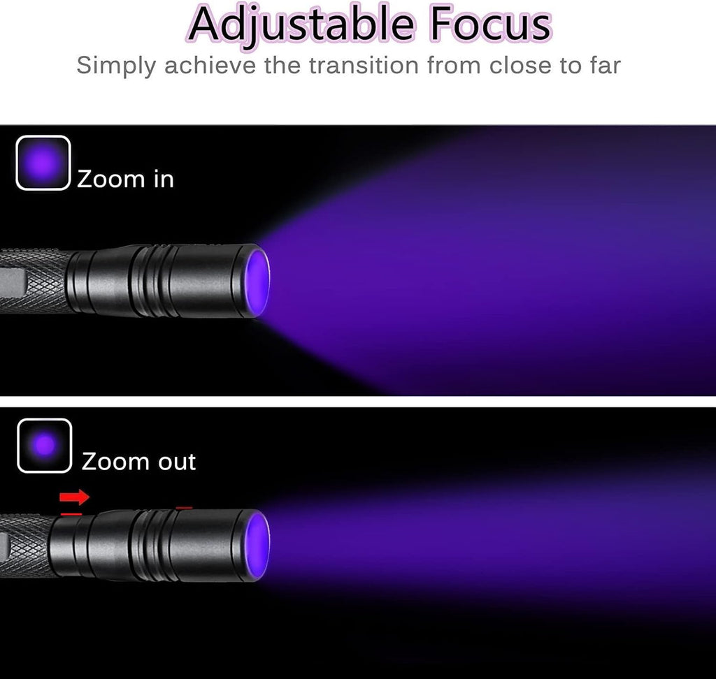 Cosmoing ultraviolet detector showing the zoomable lens head extended for narrow beam focus