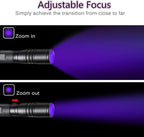 Cosmoing ultraviolet detector showing the zoomable lens head extended for narrow beam focus