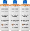 We Love Doodles dog shampoo dilution bottle front view showing printed measurement ratios