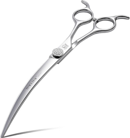 45 degrees Extra Curved Dog Grooming Scissors 440C Stainless Steel 7.5'' Big Arc Curved Shears Rose Gold Sharp and Durable Trimming Scissors for Dogs and Cats - Image 12