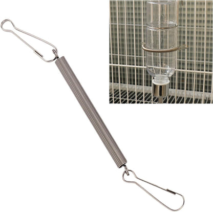 3.1in Spring with Clips Metal Springs 2 Clips Cage Accessories for Small Animal Hamster Guinea Pigs Water Dispenser Water Bottle Clip On Holder - Image 2