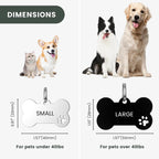 YEHANTI durable stainless steel animal name plate demonstrating the scratch resistant laser text.