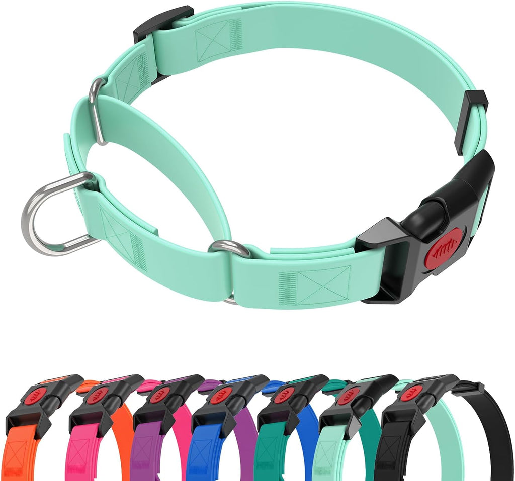Waterproof Martingale Collar for Dogs,Easy to Clean Dog Collars with Safety Quick Release Buckle,Rubber Collar for Medium Large Dogs Walking Training (Purple, M (16.5-20.8inch)) - Image 10