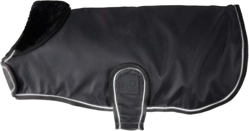 Pet Passion Breeze II dog raincoat front view black small size