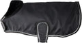 Pet Passion Breeze II dog raincoat front view black small size