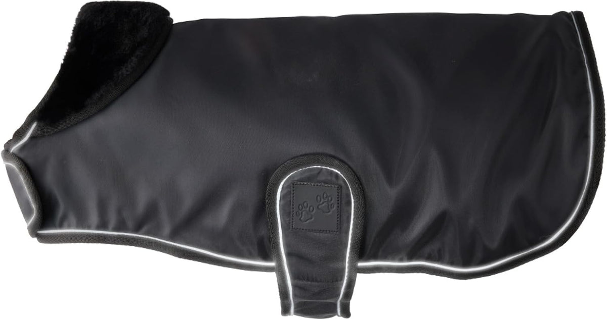 Pet Passion Breeze II dog raincoat front view black small size