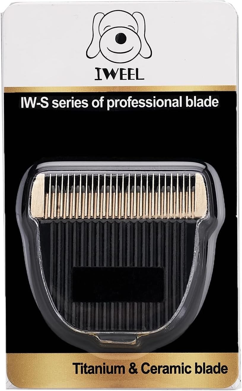 Premium pet grooming replacement blade for cordless dog clippers showing snap on mechanism.