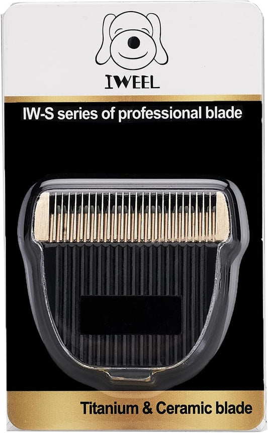 Premium pet grooming replacement blade for cordless dog clippers showing snap on mechanism.