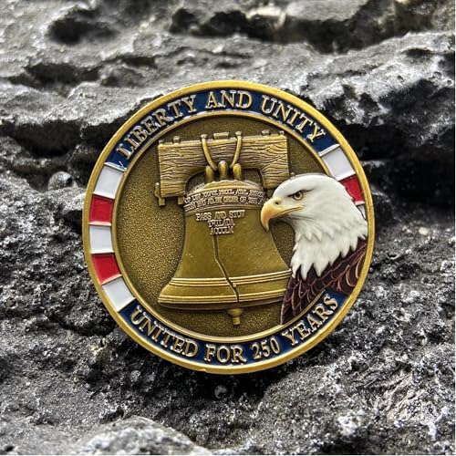 Commemorative 1776 to 2026 United States semi quincentennial token reverse side depicting historic signing illustration.