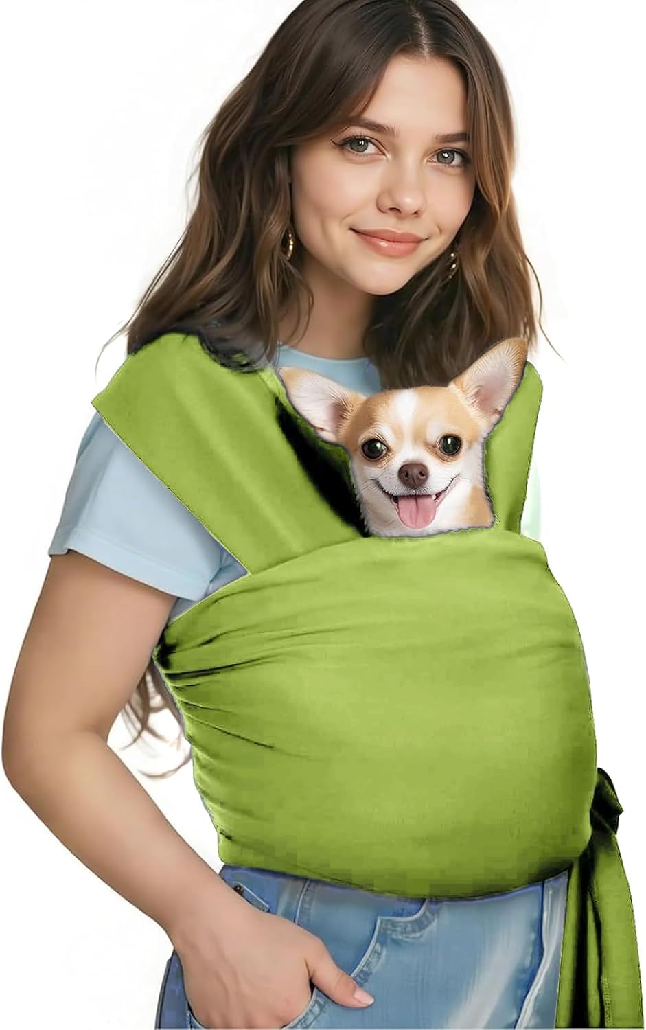 Close up of soft cotton fabric on Pawaboo pet sling