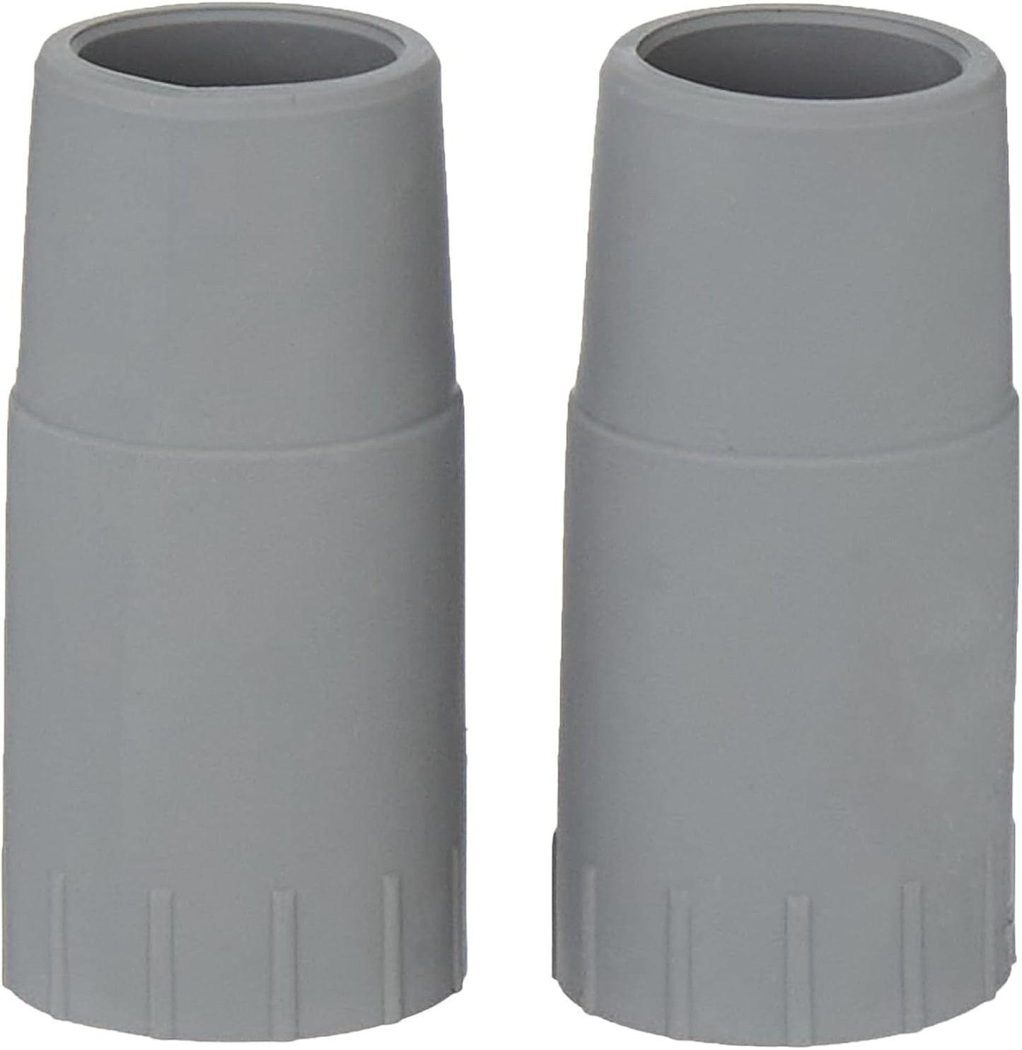 Fluval Rubber Adapter For Ribbed Hosing front view showing two gray replacement pieces