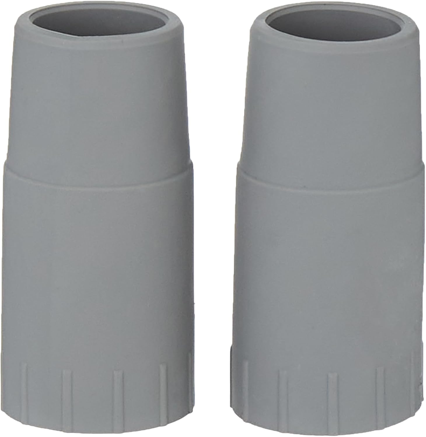 Fluval Rubber Adapter For Ribbed Hosing front view showing two gray replacement pieces