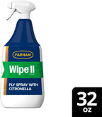 Farnam Wipe II Brand Horse Fly Spray with Citronella, Kills and Repels Flies, Conditions Coats, 32 oz - Image 11