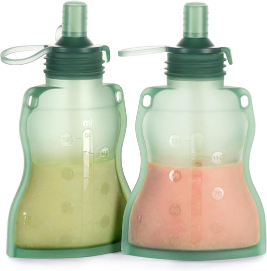Haakaa Yummy Pouch reusable baby food storage front view