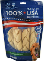 Pet Factory 7in Braided Beefhide Dog Chew Sticks with Peanut Butter Flavor - 100% USA Made Rawhide Chews for Medium Dogs,Long Lasting Dental Health,7 inches,6 Count (Pack of 2) - Image 12