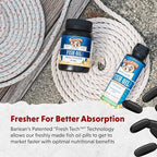 Barlean's fresh catch fish oil bottle highlighting purity and third party testing certification