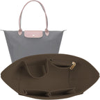 Lckaey Purse Organizer Insert for Longchamp, Premium Felt Long Champ Le Pliage Handbag Organizer Large beige - Image 13