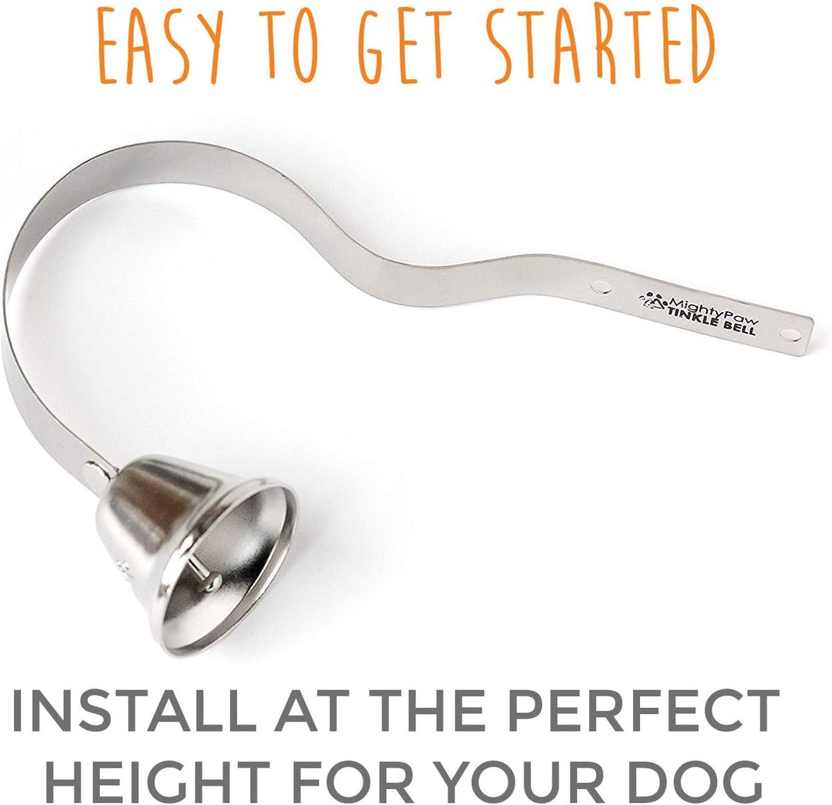 Mighty Paw metal dog door bell hardware and installation kit