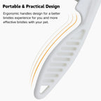 White fine tooth crust and mucus remover comb ideal for guinea pigs and ferrets.