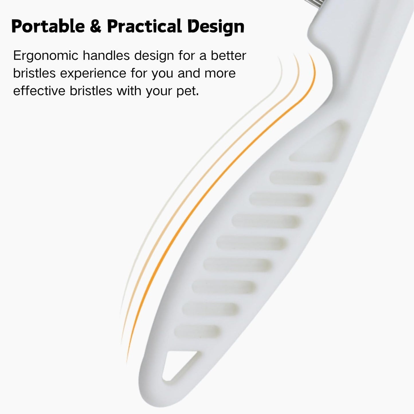 Dual pack stainless steel flea and lice comb with durable white handles for hamsters and rabbits.