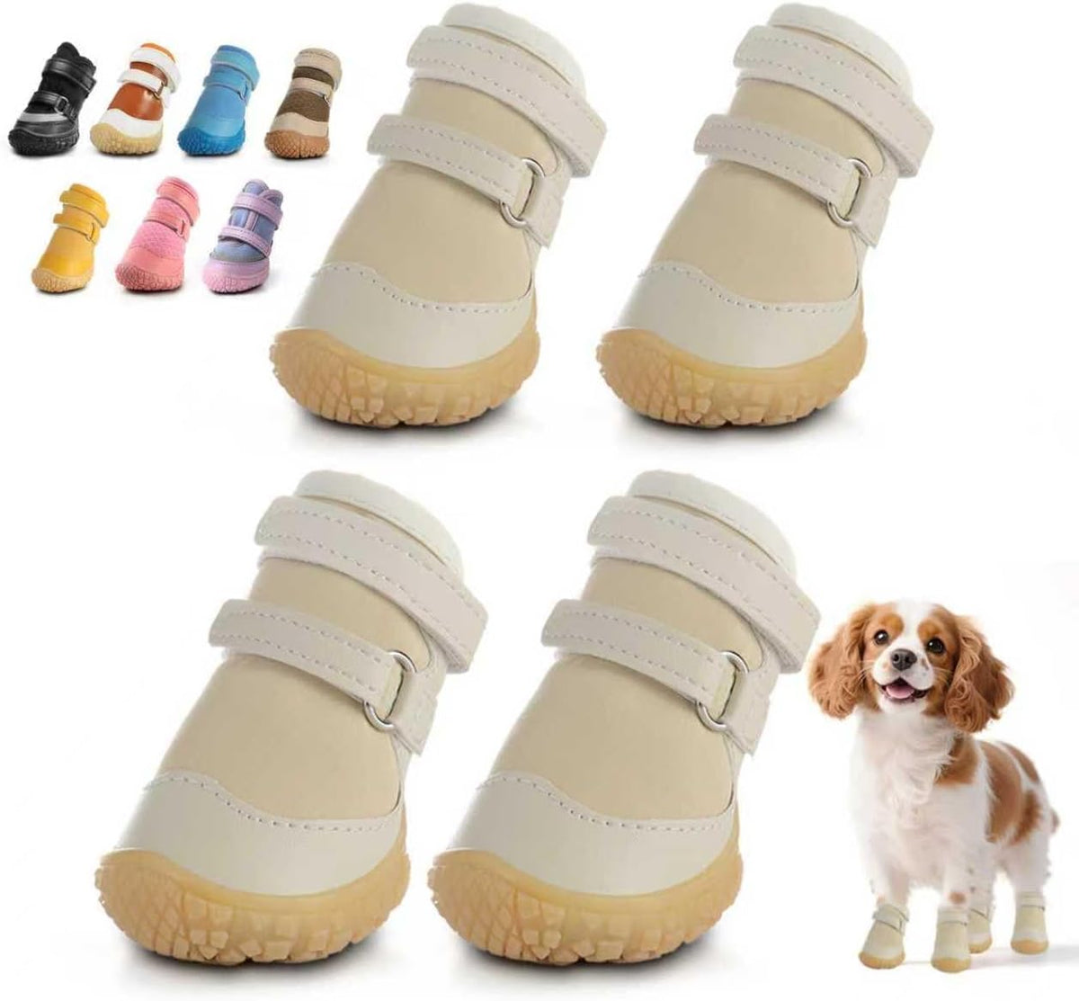 Dog Shoes for Small Dogs, Breathable Dog Boots Paw Protector for Hot Pavement Winter Snow, Dog Booties with Reflective Strips Rugged Anti-Slip Sole for Hardwood Floors Walking Black Size 1 - Image 10