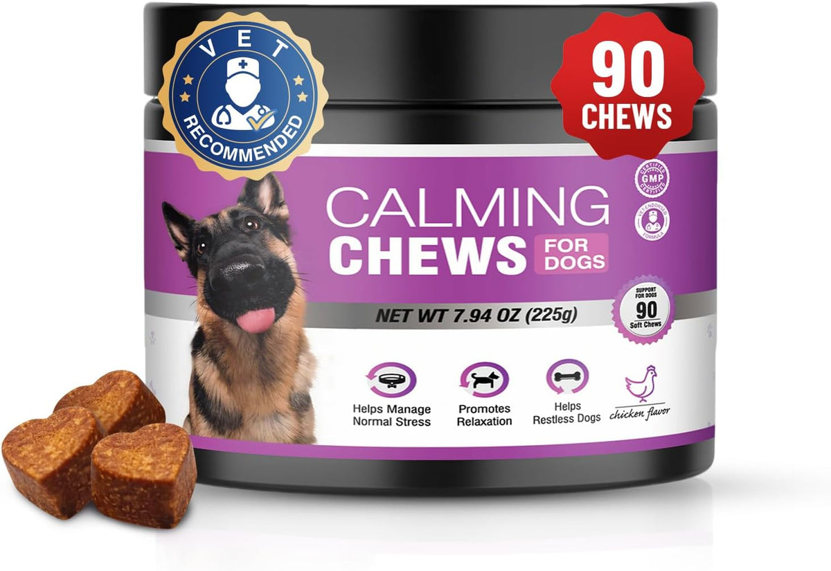 Calming Chews for Dogs 200pc Dog Calming Treat and Bites with Melatonin - Anxiety and Stress Relief Treats for Dogs Puppy Sleep Aid Calm Dog with Noise,Thunder, Barking, Separation,Chewing - Image 14