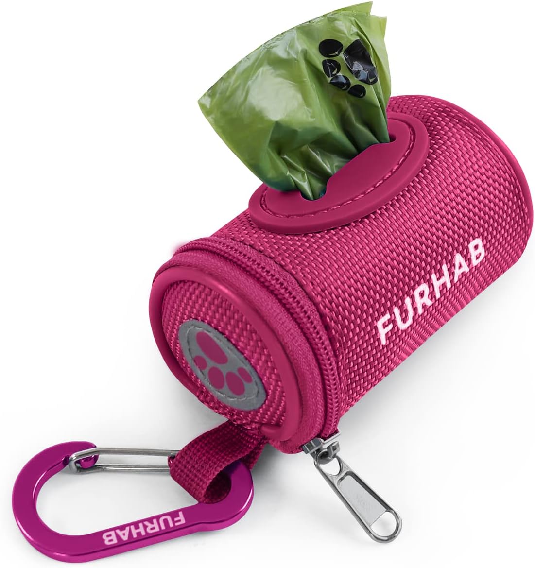 Lightweight black fabric pet waste bag holder for outdoor dog walking