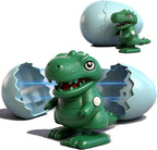 Generic Wind-Up Surprise Eggs Dinosaur front view showing blue egg outer shell