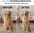 Chekido dematting brush for dogs and cats handheld view