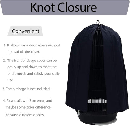 QBLEEV windproof parrot cage cover neatly seamed edges text detail