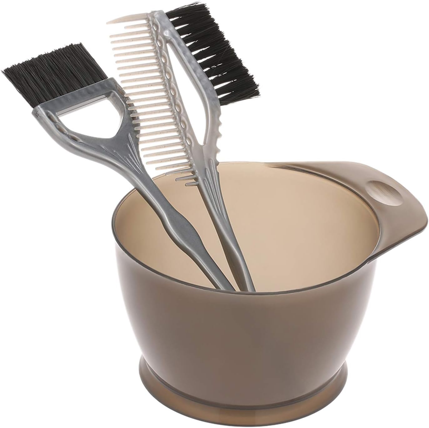 PRAV plastic hair dye kit front view showcasing mixing bowl brush and comb