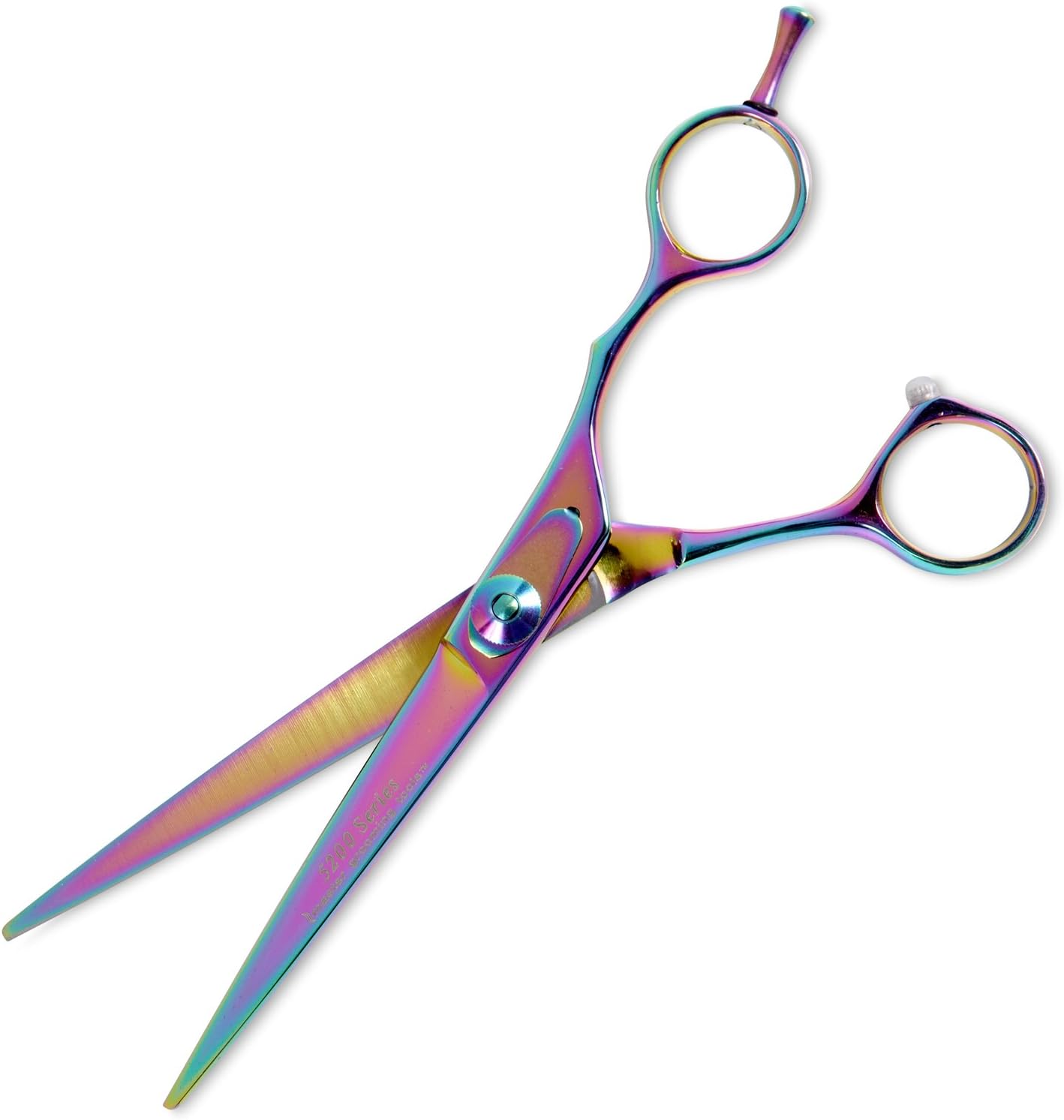 Professional pet grooming shears with removable finger rest