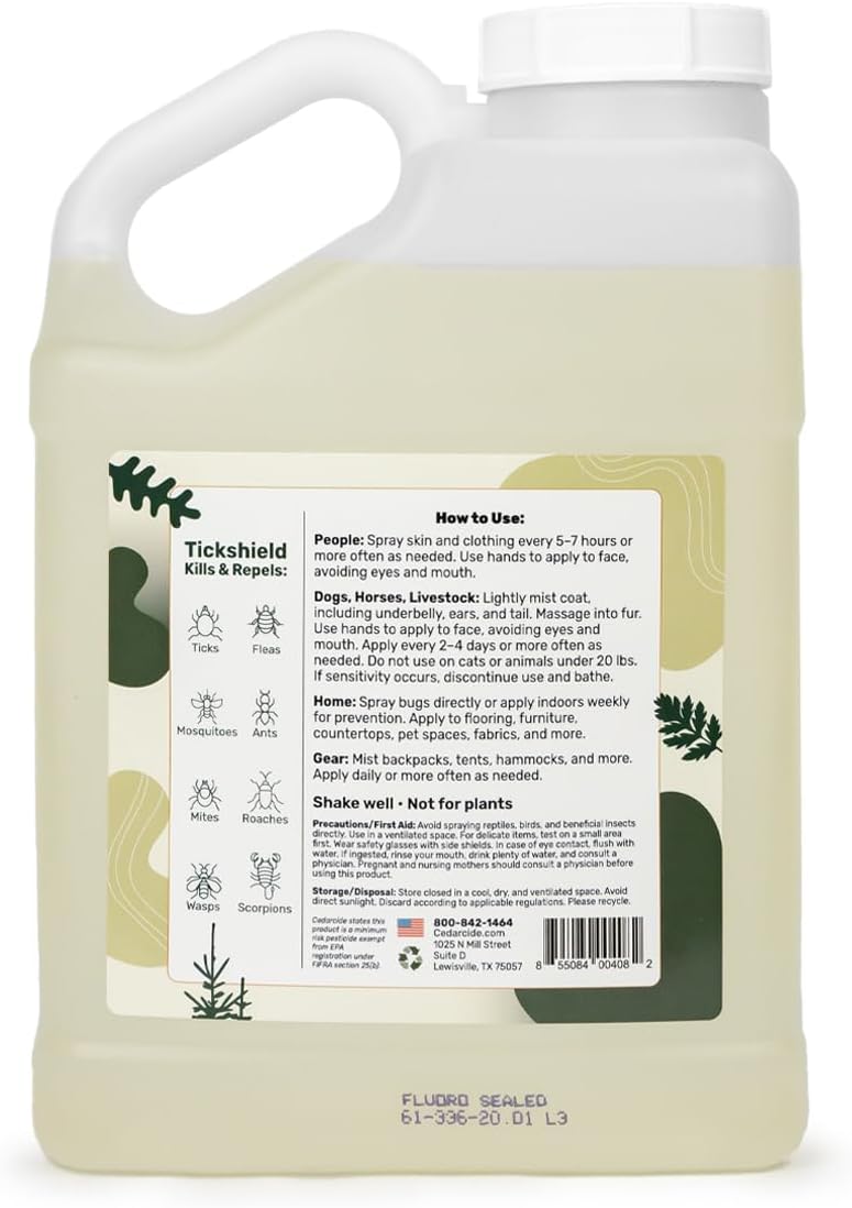 Cedarcide natural cedar oil insect repellent label details