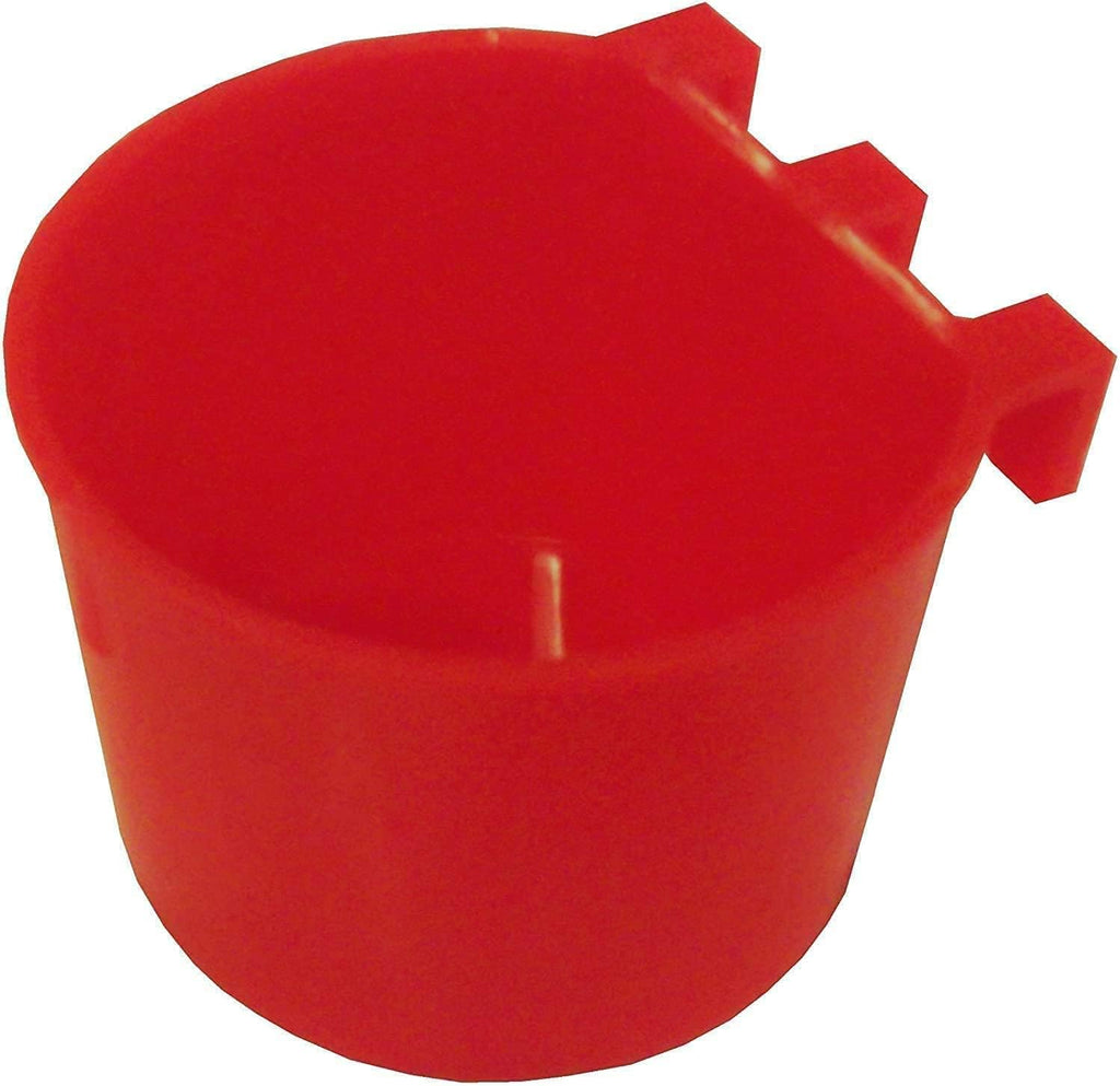 Oribuki 10 pack red coop cups mounted on wire cage