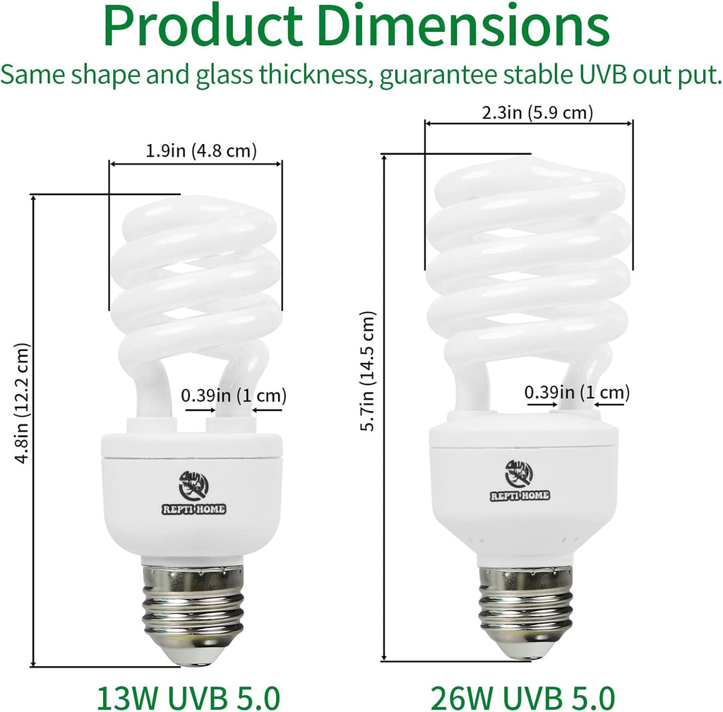 Repti Home 13 watt compact fluorescent lamp bulb