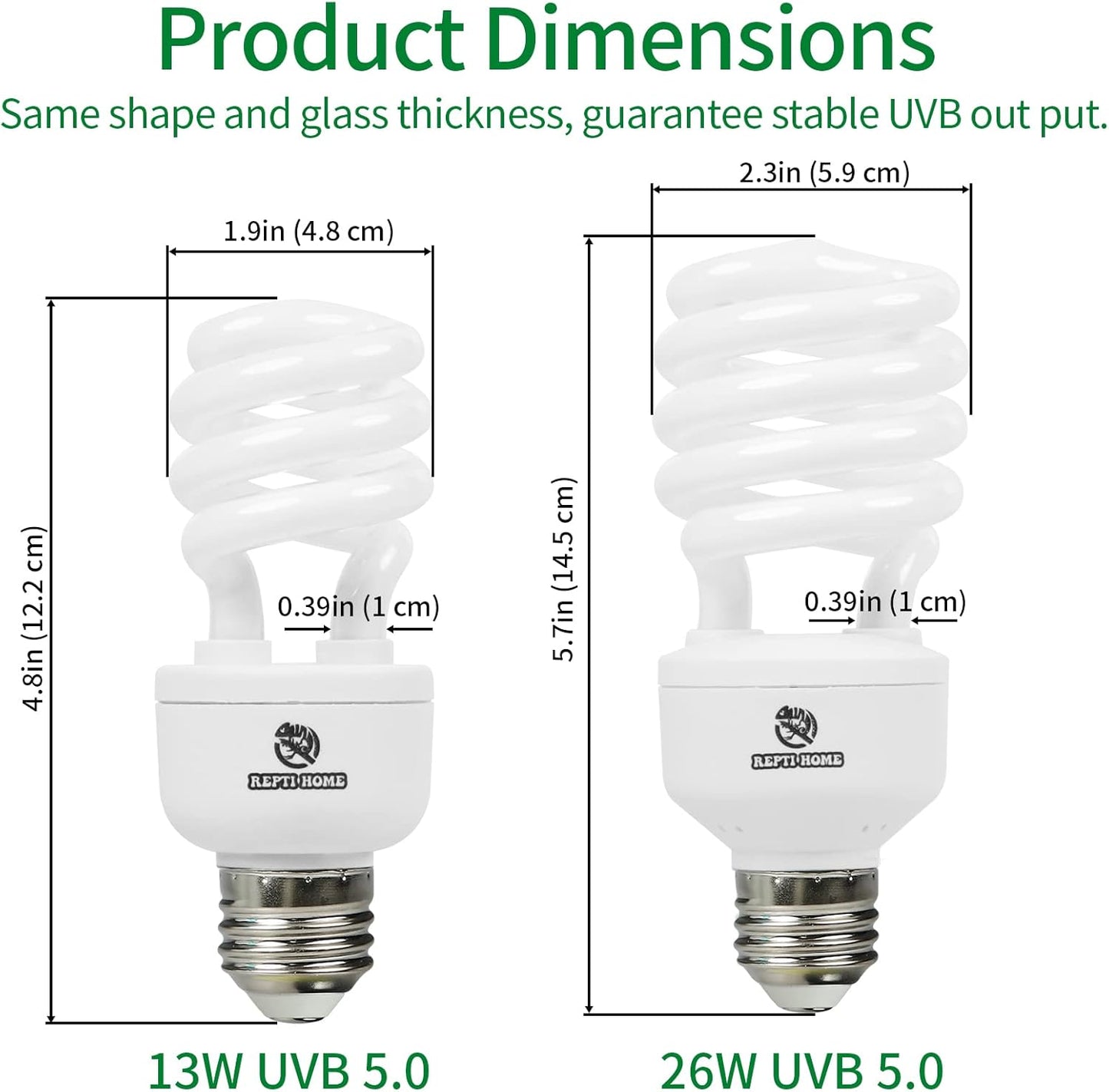REPTI HOME tropical terrarium lamp showing standard threaded screw base