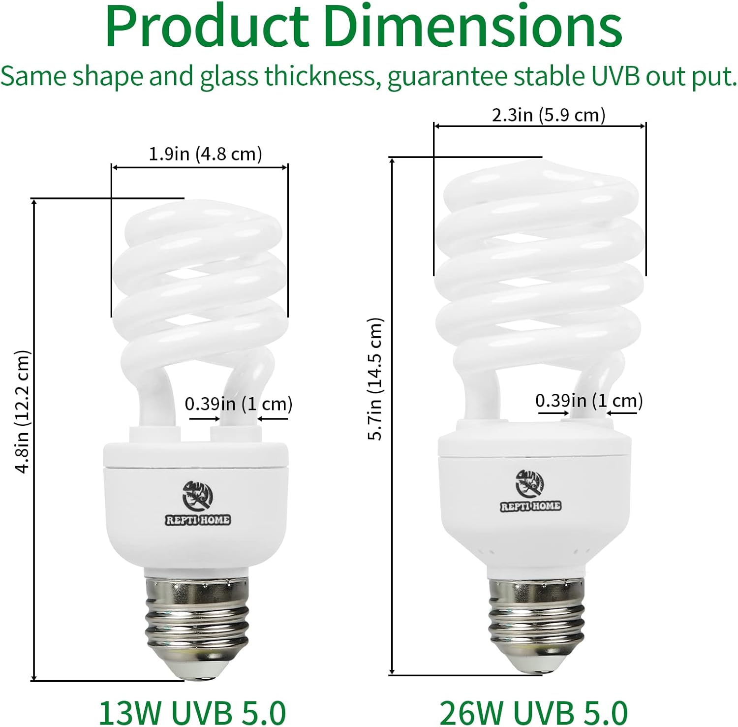 REPTI HOME tropical terrarium lamp showing standard threaded screw base