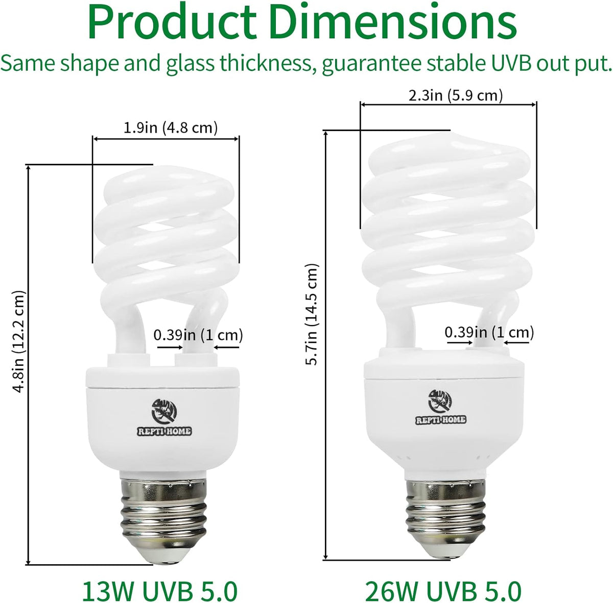 Repti Home 13 watt compact fluorescent lamp bulb