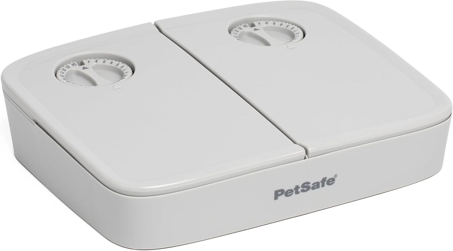 PetSafe Analog Two Meal Programmable Pet Feeder front view for automatic cat feeding