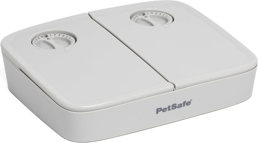 PetSafe Analog Two Meal Programmable Pet Feeder front view for automatic cat feeding