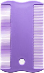Fifty pack assortment of purple and teal Paw Brothers pet grooming combs inside the retail container.