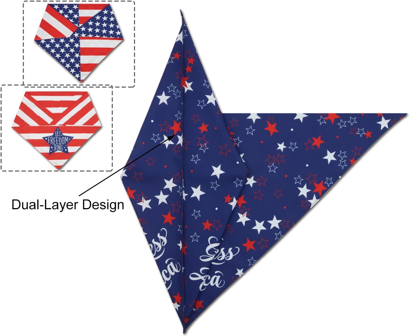 Durable polyester fabric detail on dog bandana