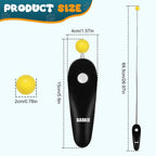 Retractable stainless steel rod extended fully for pet agility training.