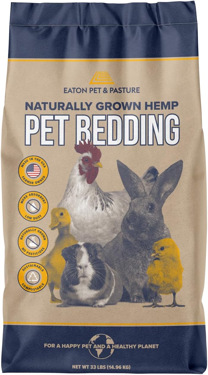 Eco-friendly hemp bedding for rabbits and small pets