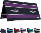 Majestic Ally 36"x 34" Navajo Design Acrylic Saddle Blanket -2.4 lbs (Turquoise Green and Black) - Image 12
