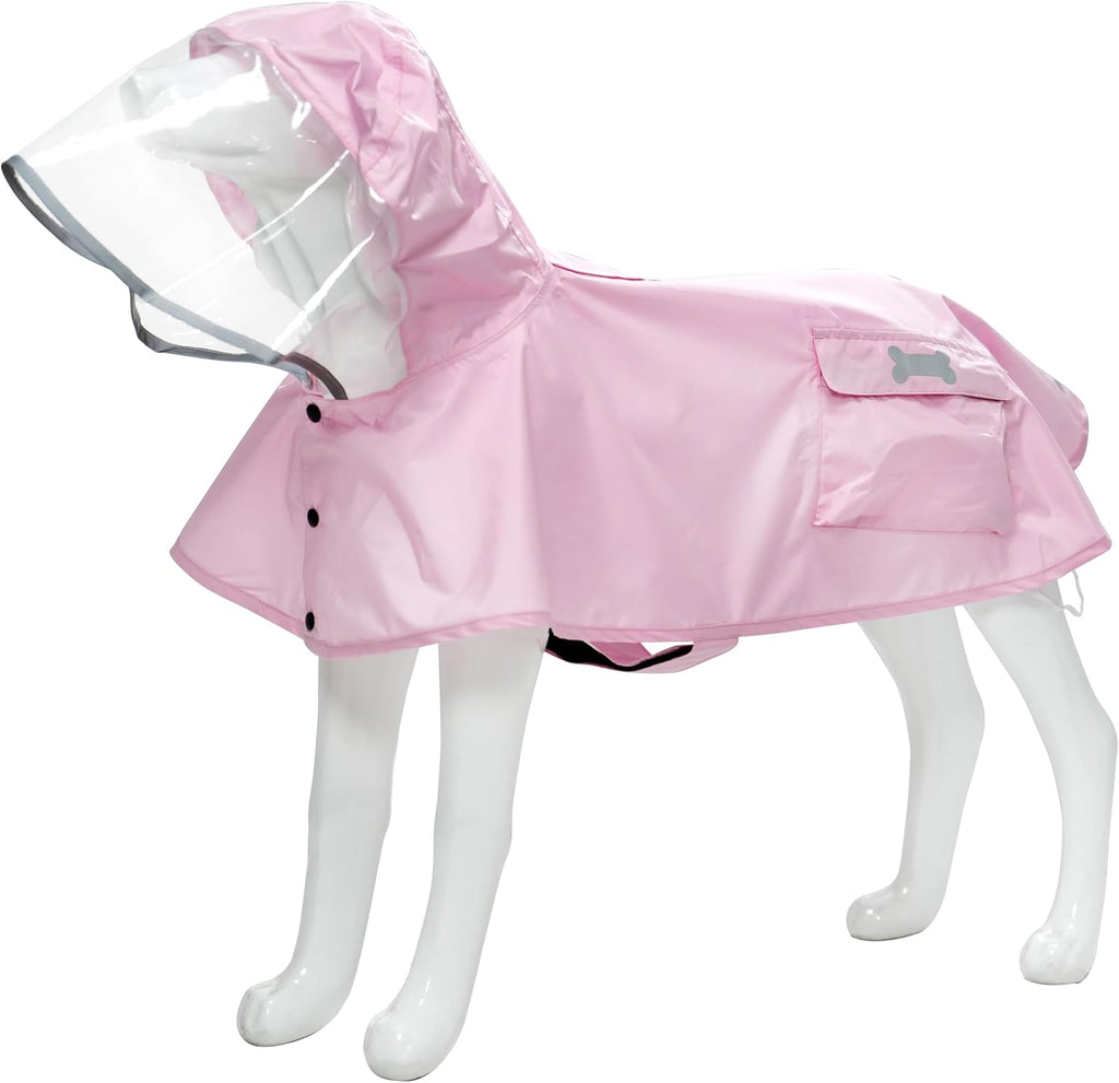 Waterproof Dog Raincoat, Adjustable Reflective Lightweight Pet Rain Clothes with Poncho Hood (Large, Yellow) - Image 13