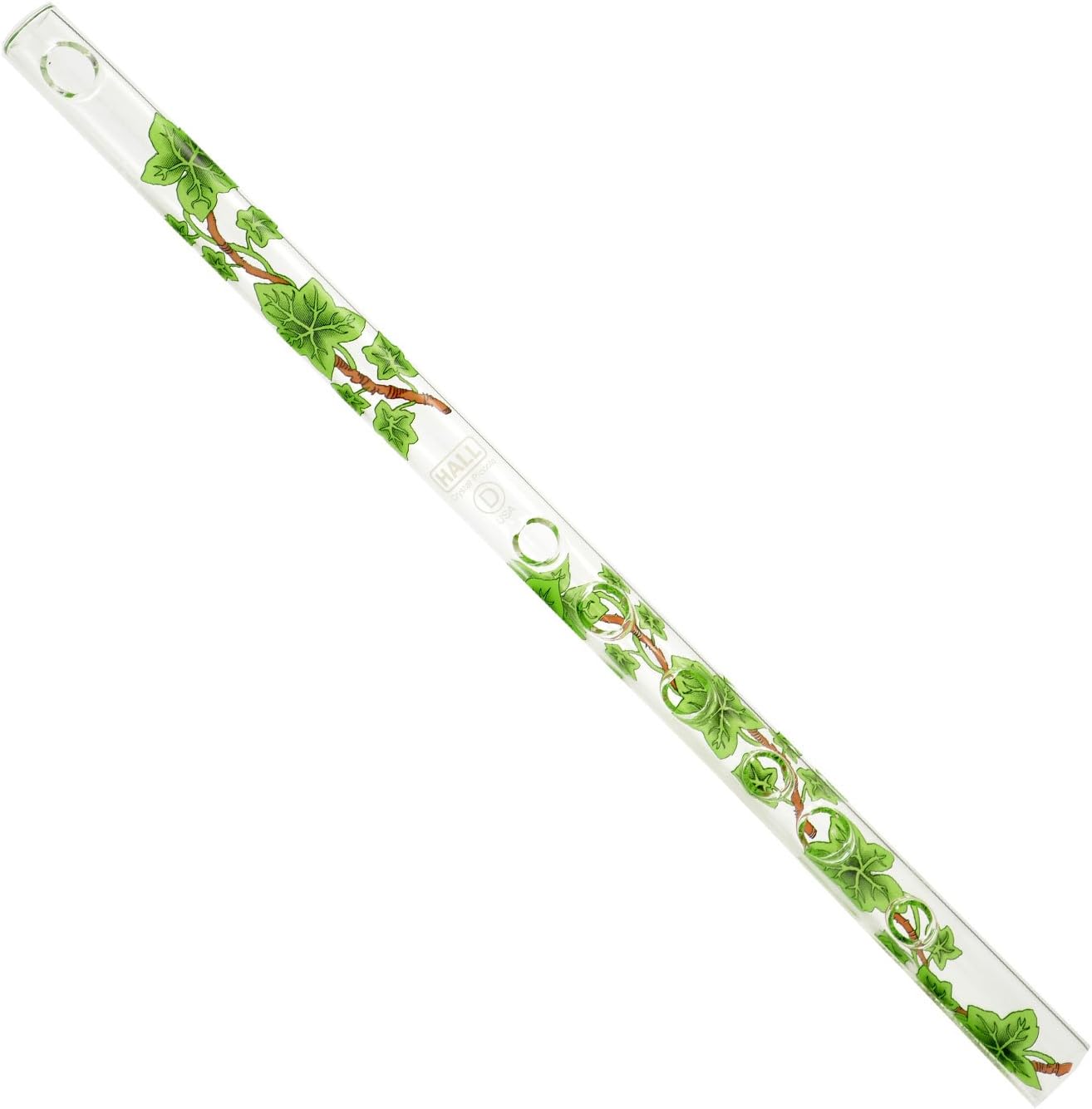 Hall Crystal Flute 11704 Green Ivy front view showcasing premium handcrafted glass body