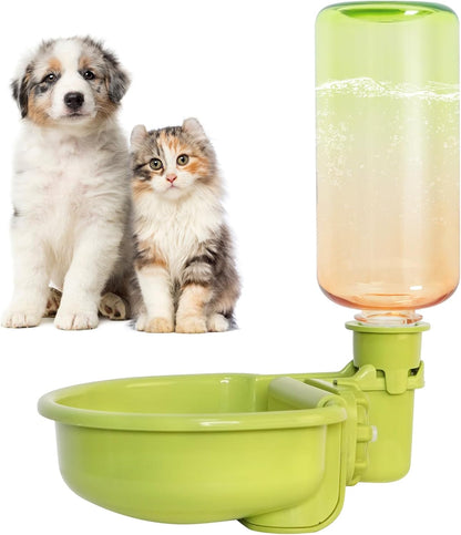 VANNON 16oz Pet Water Bottle, Gravity Dog Water Bowl Dispenser for Cage, Anti-Overflow Water Dispenser for Small Dogs, Cats, Rabbits and Other Small Animals, BPA Free, Grey - Image 13