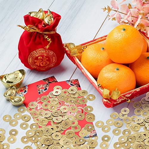 Boao lucky bronze coins scattered on a wooden surface for decor inspiration